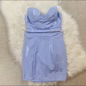 NWT Purple Vinyl Skirt Set